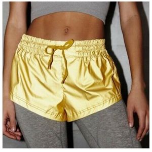 FP Movement 💫 Yellow Moonlight Reflective Shorts NWT